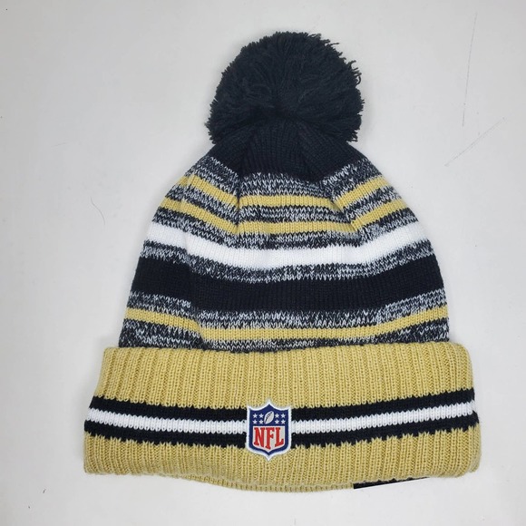 NEW 2021 NFL NEW ERA ON FIELD SIDELINE POM BEANIE - New Orleans Saints - Picture 4 of 4